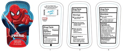 Sanitizer Label (Spiderman 2)